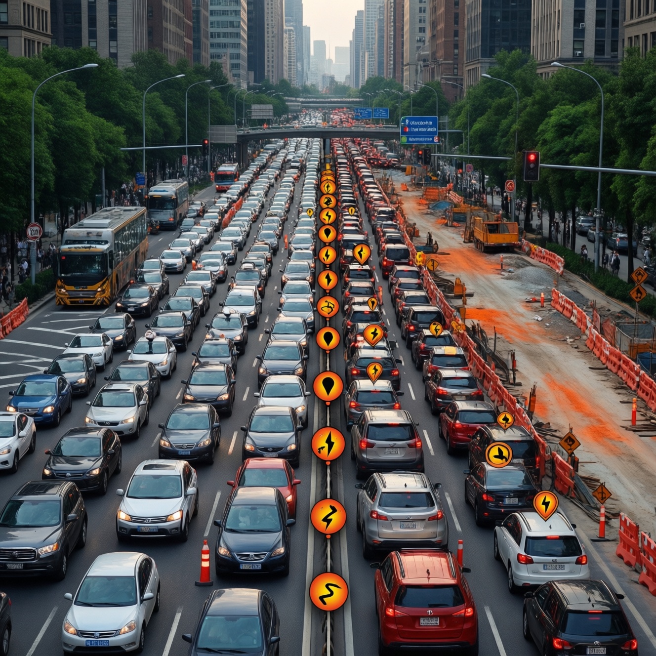 Ситуация на дорогах сегодня: пробки, ДТП и перекрытия, ремонт и альтернативные маршруты