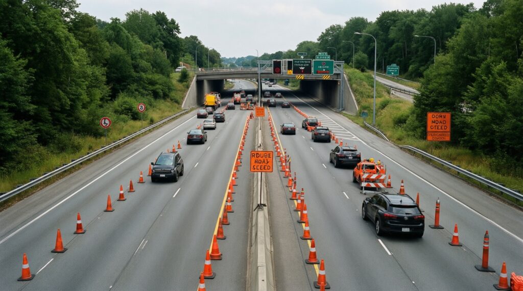 Ситуация на дорогах: пробки, аварийные участки, ремонты трасс и новые ограничения движения - иллюстрация