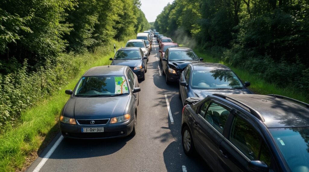 Ситуация на дорогах сегодня: пробки, перекрытия, ДТП, ремонтные работы в Саранске и Брянске - иллюстрация