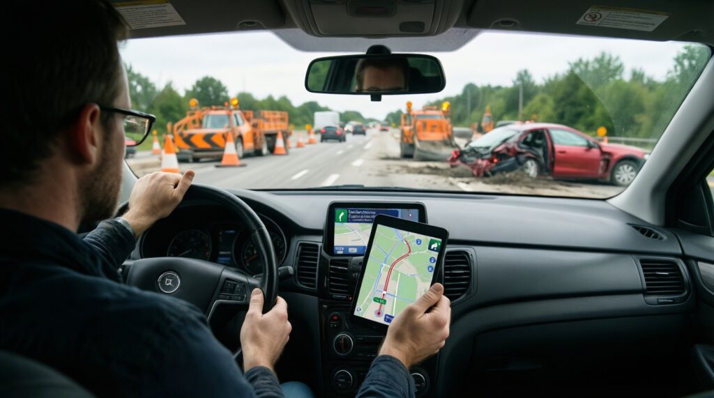 Ситуация на дорогах сегодня: пробки, ДТП, ремонтные работы, перекрытия и объезды - иллюстрация