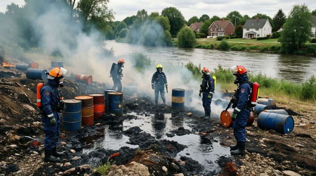 Экология и природные ресурсы: качество воздуха/воды, свалки, лес и контрольные рейды - иллюстрация