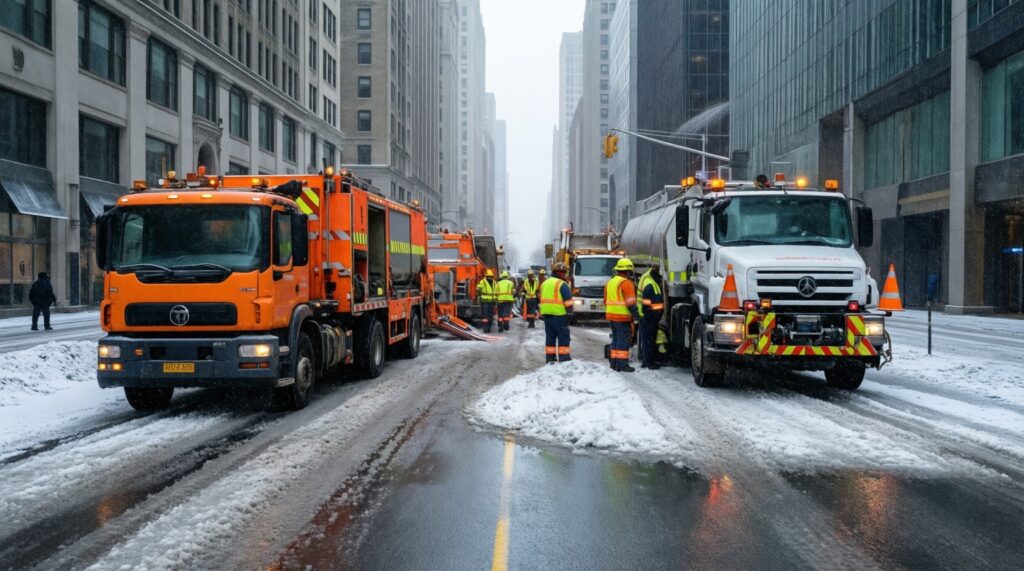 Погода и ее последствия: как осадки и гололед влияют на транспорт и коммунальные службы - иллюстрация