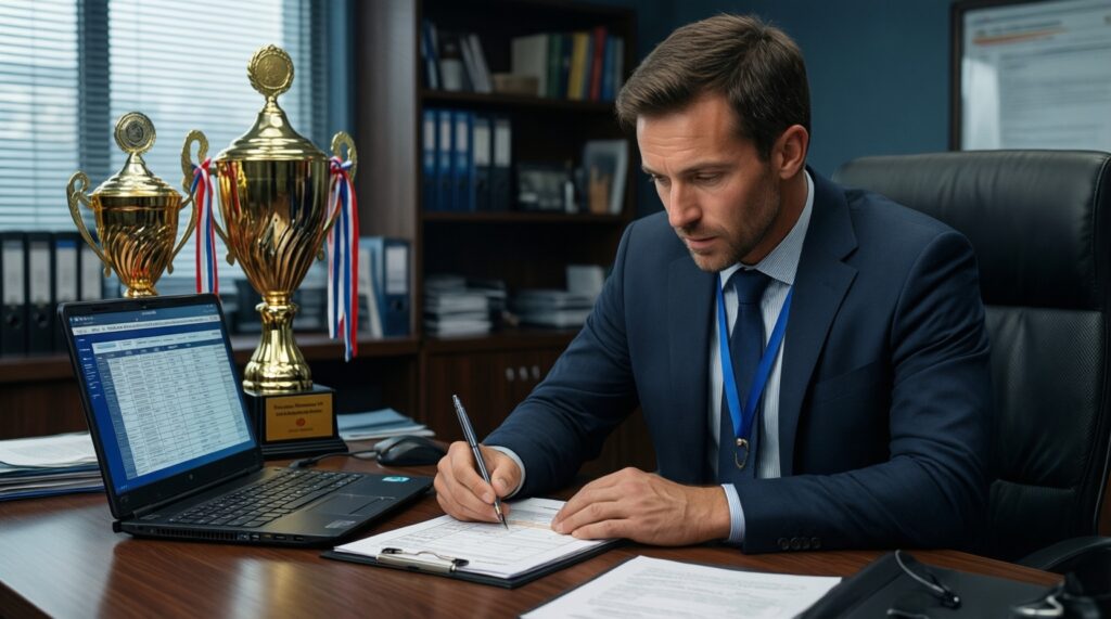 Спорт: результаты матчей, достижения спортсменов, планы клубов и секций - иллюстрация