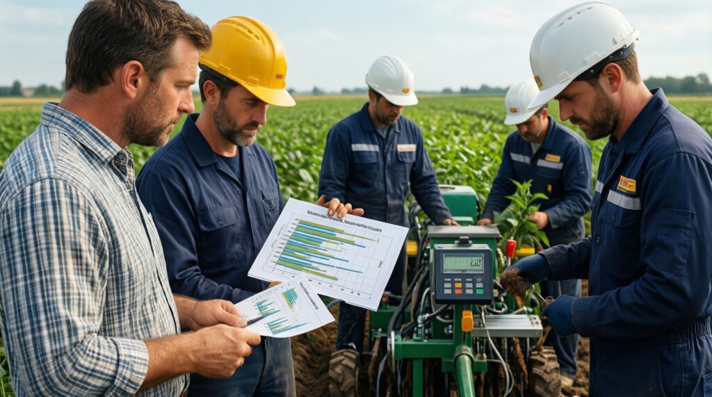 Сельское хозяйство: посевная/уборочная, состояние полей и поддержка фермеров - иллюстрация
